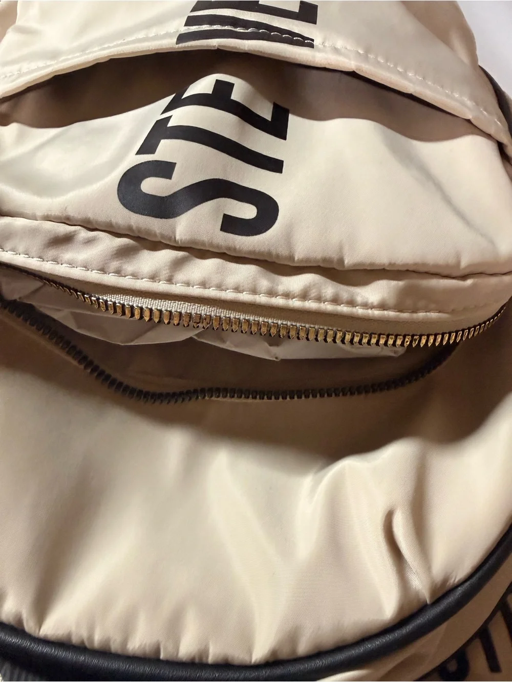 Steve Madden Tan Nylon Backpack School Beige Streetwear Utility Everyday Bag NWT